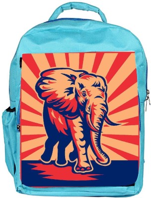 

Snoogg Eco Friendly Canvas African Bull Elephant Charging Backpack Rucksack School Travel Unisex Casual Canvas Bag Bookbag Satchel 5 L Backpack(Blue)