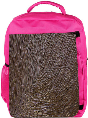 

Snoogg Eco Friendly Canvas Abstract Nest Design Designer Backpack Rucksack School Travel Unisex Casual Canvas Bag Bookbag Satchel 5 L Backpack(Pink)