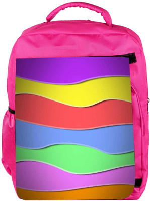 

Snoogg Eco Friendly Canvas Zoom Wave 2419 Backpack Rucksack School Travel Unisex Casual Canvas Bag Bookbag Satchel 5 L Backpack(Pink)