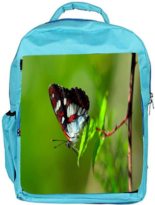 

Snoogg Eco Friendly Canvas Butterfly In Green Leaf Designer Backpack Rucksack School Travel Unisex Casual Canvas Bag Bookbag Satchel 5 L Backpack(Blue)