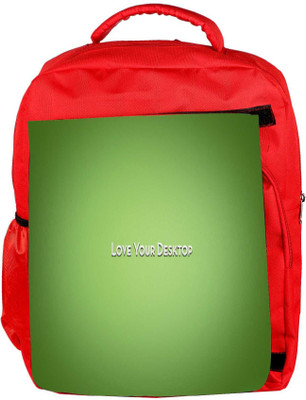 

Snoogg Eco Friendly Canvas Love Your Desktop Green Designer Backpack Rucksack School Travel Unisex Casual Canvas Bag Bookbag Satchel 5 L Backpack(Red)