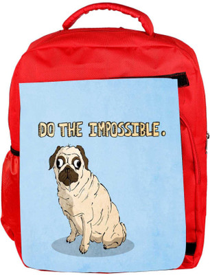 

Snoogg Eco Friendly Canvas Do The Impossible Cute Backpack Rucksack School Travel Unisex Casual Canvas Bag Bookbag Satchel 5 L Backpack(Red)