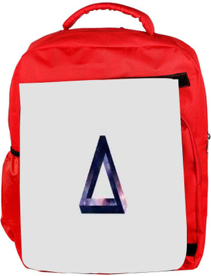 

Snoogg Eco Friendly Canvas Trianlge Designer Backpack Rucksack School Travel Unisex Casual Canvas Bag Bookbag Satchel 5 L Backpack(Red)