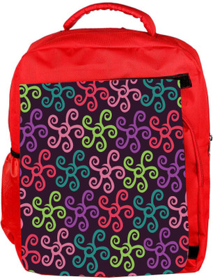 

Snoogg Eco Friendly Canvas Colorful Floral Seamless Pattern In Cartoon Style Seamless Pattern Backpack Rucksack School Travel Unisex Casual Canvas Bag Bookbag Satchel 5 L Backpack(Red)
