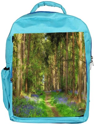 

Snoogg Eco Friendly Canvas Abstract Purple Flower Designer Backpack Rucksack School Travel Unisex Casual Canvas Bag Bookbag Satchel 5 L Backpack(Blue)