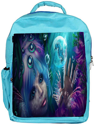 

Snoogg Eco Friendly Canvas Mermaid Fantasy Designer Backpack Rucksack School Travel Unisex Casual Canvas Bag Bookbag Satchel 5 L Backpack(Blue)