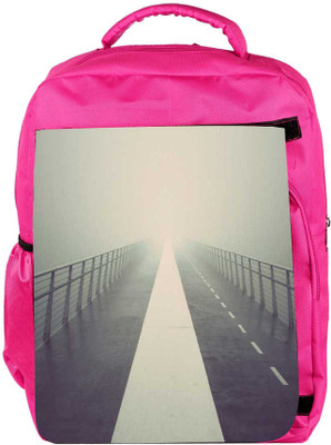 

Snoogg Eco Friendly Canvas Into The Fog Backpack Rucksack School Travel Unisex Casual Canvas Bag Bookbag Satchel 5 L Backpack(Pink)