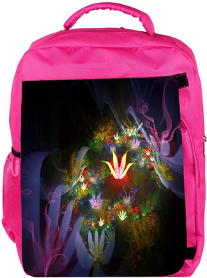 

Snoogg Eco Friendly Canvas Amazing Neon Flowers Designer Backpack Rucksack School Travel Unisex Casual Canvas Bag Bookbag Satchel 5 L Backpack(Multicolor), Pink