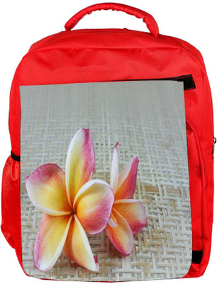 

Snoogg Eco Friendly Canvas Butterfly On Flowers Backpack Rucksack School Travel Unisex Casual Canvas Bag Bookbag Satchel 5 L Backpack(Red)