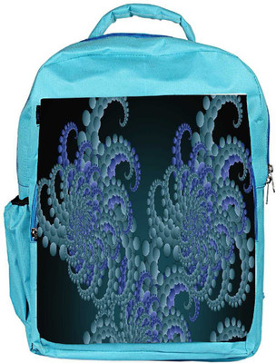 

Snoogg Eco Friendly Canvas Fractal Circles Abstract Designer Backpack Rucksack School Travel Unisex Casual Canvas Bag Bookbag Satchel 5 L Backpack(Blue)