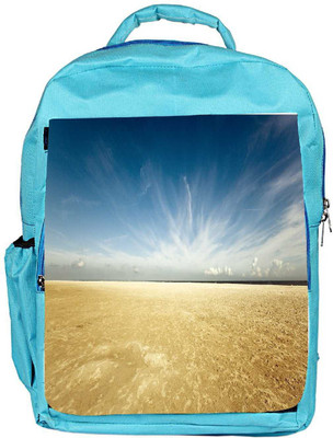 

Snoogg Eco Friendly Canvas Golden Sand Beach Designer Backpack Rucksack School Travel Unisex Casual Canvas Bag Bookbag Satchel 5 L Backpack(Blue)