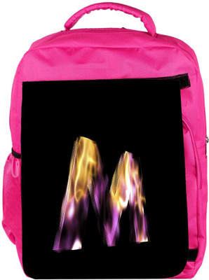

Snoogg Eco Friendly Canvas Flaming 3D Letter Backpack Rucksack School Travel Unisex Casual Canvas Bag Bookbag Satchel 5 L Backpack(Pink)