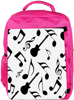 

Snoogg Eco Friendly Canvas Music Strings In Black Designer Backpack Rucksack School Travel Unisex Casual Canvas Bag Bookbag Satchel 5 L Backpack(Pink)
