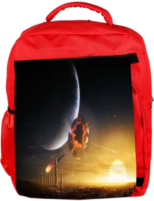 

Snoogg Eco Friendly Canvas Solar Earth Designer Backpack Rucksack School Travel Unisex Casual Canvas Bag Bookbag Satchel 5 L Backpack(Red)