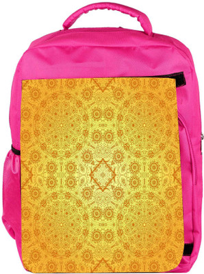 

Snoogg Eco Friendly Canvas Abstract Yellow Pattern Designer Backpack Rucksack School Travel Unisex Casual Canvas Bag Bookbag Satchel 5 L Backpack(Pink)
