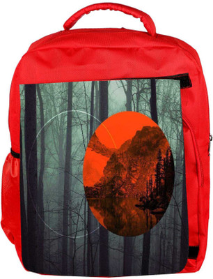 

Snoogg Eco Friendly Canvas Nature 2664 Backpack Rucksack School Travel Unisex Casual Canvas Bag Bookbag Satchel 5 L Backpack(Red)
