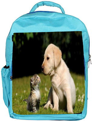 

Snoogg Eco Friendly Canvas Puppy And Kitty Designer Backpack Rucksack School Travel Unisex Casual Canvas Bag Bookbag Satchel 5 L Backpack(Blue)
