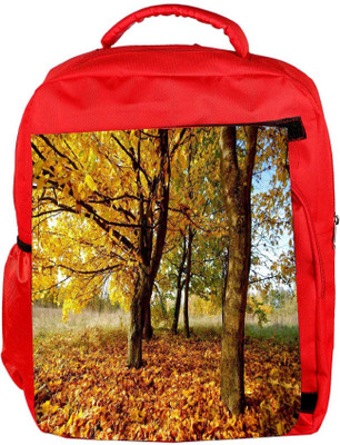 

Snoogg Eco Friendly Canvas Leavy Ground Designer Backpack Rucksack School Travel Unisex Casual Canvas Bag Bookbag Satchel 5 L Backpack(Red)
