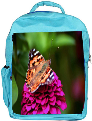 

Snoogg Eco Friendly Canvas Butterfly In Pink Flower Designer Backpack Rucksack School Travel Unisex Casual Canvas Bag Bookbag Satchel 5 L Backpack(Blue)