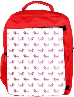 

Snoogg Eco Friendly Canvas Abstract Dash White Pattern Designer Backpack Rucksack School Travel Unisex Casual Canvas Bag Bookbag Satchel 5 L Backpack(Red)