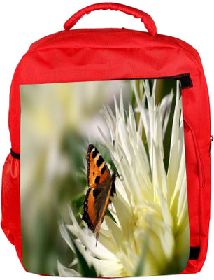 

Snoogg Eco Friendly Canvas Tiger Butterfly Designer Backpack Rucksack School Travel Unisex Casual Canvas Bag Bookbag Satchel 5 L Backpack(Red)