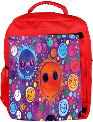 

Snoogg Eco Friendly Canvas Cool Suns 2612 Backpack Rucksack School Travel Unisex Casual Canvas Bag Bookbag Satchel 5 L Backpack(Red)