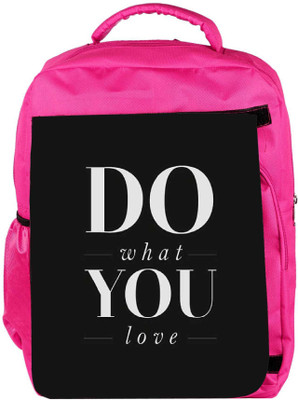 

Snoogg Eco Friendly Canvas Do What You Love Backpack Rucksack School Travel Unisex Casual Canvas Bag Bookbag Satchel 5 L Backpack(Pink)