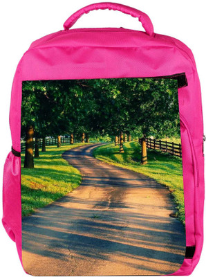 

Snoogg Eco Friendly Canvas Pathway Backpack Rucksack School Travel Unisex Casual Canvas Bag Bookbag Satchel 5 L Backpack(Pink)