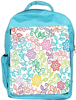 

Snoogg Eco Friendly Canvas Seamless Texture With Flowers And Butterflies Endless Floral Pattern Backpack Rucksack School Travel Unisex Casual Canvas Bag Bookbag Satchel 5 L Backpack(Blue)