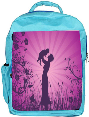 

Snoogg Eco Friendly Canvas Mother Day Background Backpack Rucksack School Travel Unisex Casual Canvas Bag Bookbag Satchel 5 L Backpack(Blue)