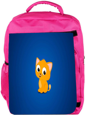 

Snoogg Eco Friendly Canvas Cute Kitty Designer Backpack Rucksack School Travel Unisex Casual Canvas Bag Bookbag Satchel 5 L Backpack(Pink)