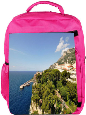 

Snoogg Eco Friendly Canvas Green Trees Designer Backpack Rucksack School Travel Unisex Casual Canvas Bag Bookbag Satchel 5 L Backpack(Pink)
