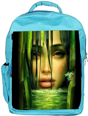 

Snoogg Eco Friendly Canvas Woman In The Jungle 2844 Backpack Rucksack School Travel Unisex Casual Canvas Bag Bookbag Satchel 5 L Backpack(Blue)