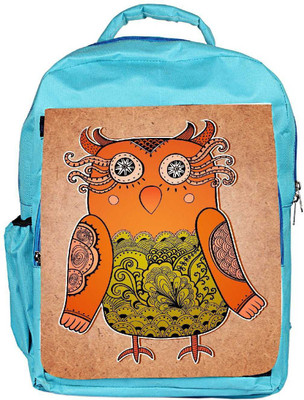 

Snoogg Eco Friendly Canvas Cute Owl On Real Cardboard Background Lacy Bird On Paper Backpack Rucksack School Travel Unisex Casual Canvas Bag Bookbag Satchel 5 L Backpack(Blue)
