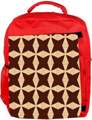 

Snoogg Eco Friendly Canvas Brown Strips Designer Backpack Rucksack School Travel Unisex Casual Canvas Bag Bookbag Satchel 5 L Backpack(Red)