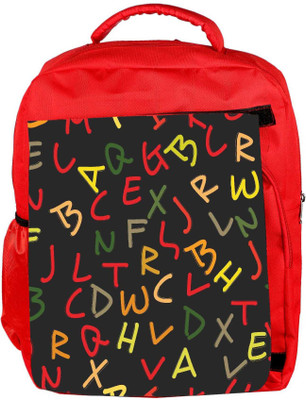

Snoogg Eco Friendly Canvas Mixed Color Alphabets Designer Backpack Rucksack School Travel Unisex Casual Canvas Bag Bookbag Satchel 5 L Backpack(Red)
