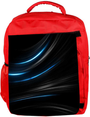 

Snoogg Eco Friendly Canvas Blue Light In Black Background Designer Backpack Rucksack School Travel Unisex Casual Canvas Bag Bookbag Satchel 5 L Backpack(Red)