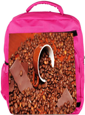 

Snoogg Eco Friendly Canvas Chocolate Coffee Designer Backpack Rucksack School Travel Unisex Casual Canvas Bag Bookbag Satchel 5 L Backpack(Pink)