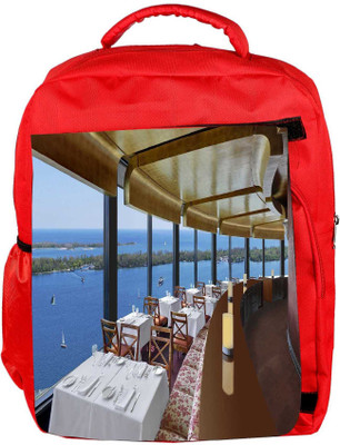 

Snoogg Eco Friendly Canvas Restaurent Designer Backpack Rucksack School Travel Unisex Casual Canvas Bag Bookbag Satchel 5 L Backpack(Red)