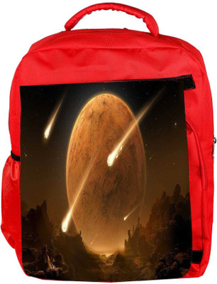 

Snoogg Eco Friendly Canvas Solar Ecplise Designer Backpack Rucksack School Travel Unisex Casual Canvas Bag Bookbag Satchel 5 L Backpack(Red)