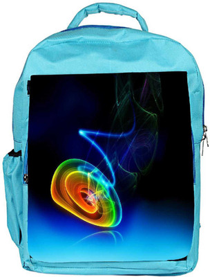 

Snoogg Eco Friendly Canvas Neon Circles Designer Backpack Rucksack School Travel Unisex Casual Canvas Bag Bookbag Satchel 5 L Backpack(Blue)