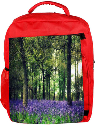

Snoogg Eco Friendly Canvas Purple Small Plants Designer Backpack Rucksack School Travel Unisex Casual Canvas Bag Bookbag Satchel 5 L Backpack(Red)