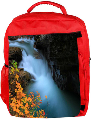 

Snoogg Eco Friendly Canvas Water Flowning In Great Force Designer Backpack Rucksack School Travel Unisex Casual Canvas Bag Bookbag Satchel 5 L Backpack(Red)