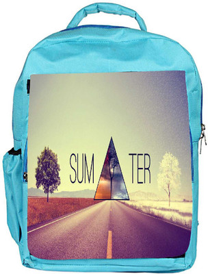 

Snoogg Eco Friendly Canvas Sum Ter Triangle Designer Backpack Rucksack School Travel Unisex Casual Canvas Bag Bookbag Satchel 5 L Backpack(Blue)