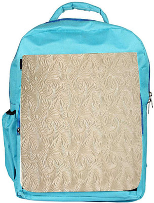

Snoogg Eco Friendly Canvas Abstract Golden Feathers Designer Backpack Rucksack School Travel Unisex Casual Canvas Bag Bookbag Satchel 5 L Backpack(Blue)