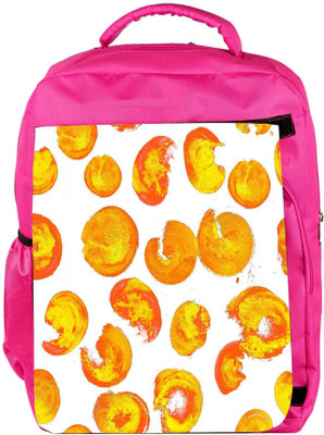 

Snoogg Eco Friendly Canvas Yellow Abstract Paint Designer Backpack Rucksack School Travel Unisex Casual Canvas Bag Bookbag Satchel 5 L Backpack(Pink)
