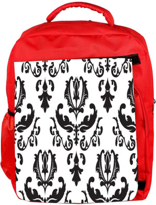 

Snoogg Eco Friendly Canvas Black Pattern Designer Backpack Rucksack School Travel Unisex Casual Canvas Bag Bookbag Satchel 5 L Backpack(Red)