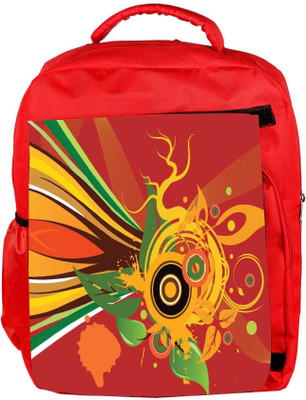 

Snoogg Eco Friendly Canvas Abstract Background Backpack Rucksack School Travel Unisex Casual Canvas Bag Bookbag Satchel 5 L Backpack(Red)