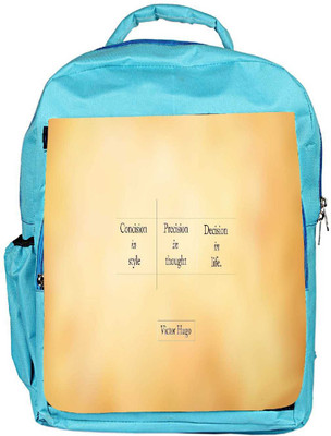 

Snoogg Eco Friendly Canvas Victor Hugo Designer Backpack Rucksack School Travel Unisex Casual Canvas Bag Bookbag Satchel 5 L Backpack(Blue)