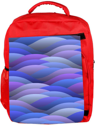 

Snoogg Eco Friendly Canvas Blue Abstract Waves Backpack Rucksack School Travel Unisex Casual Canvas Bag Bookbag Satchel 5 L Backpack(Red)